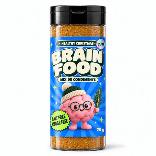 Brain Food Healthy Christmas Spicehub – mix de condimente fără sare și zahăr adăugate, cu rozmarin, turmeric și oregano, 70 g