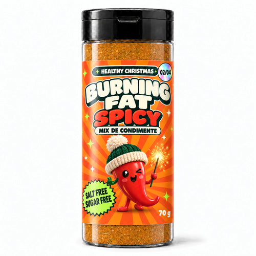 Burning Fat Spicy Healthy Christmas Spicehub – mix picant fără sare și zahăr adăugate, cu chili, ghimbir și coajă de lămâie, 70 g